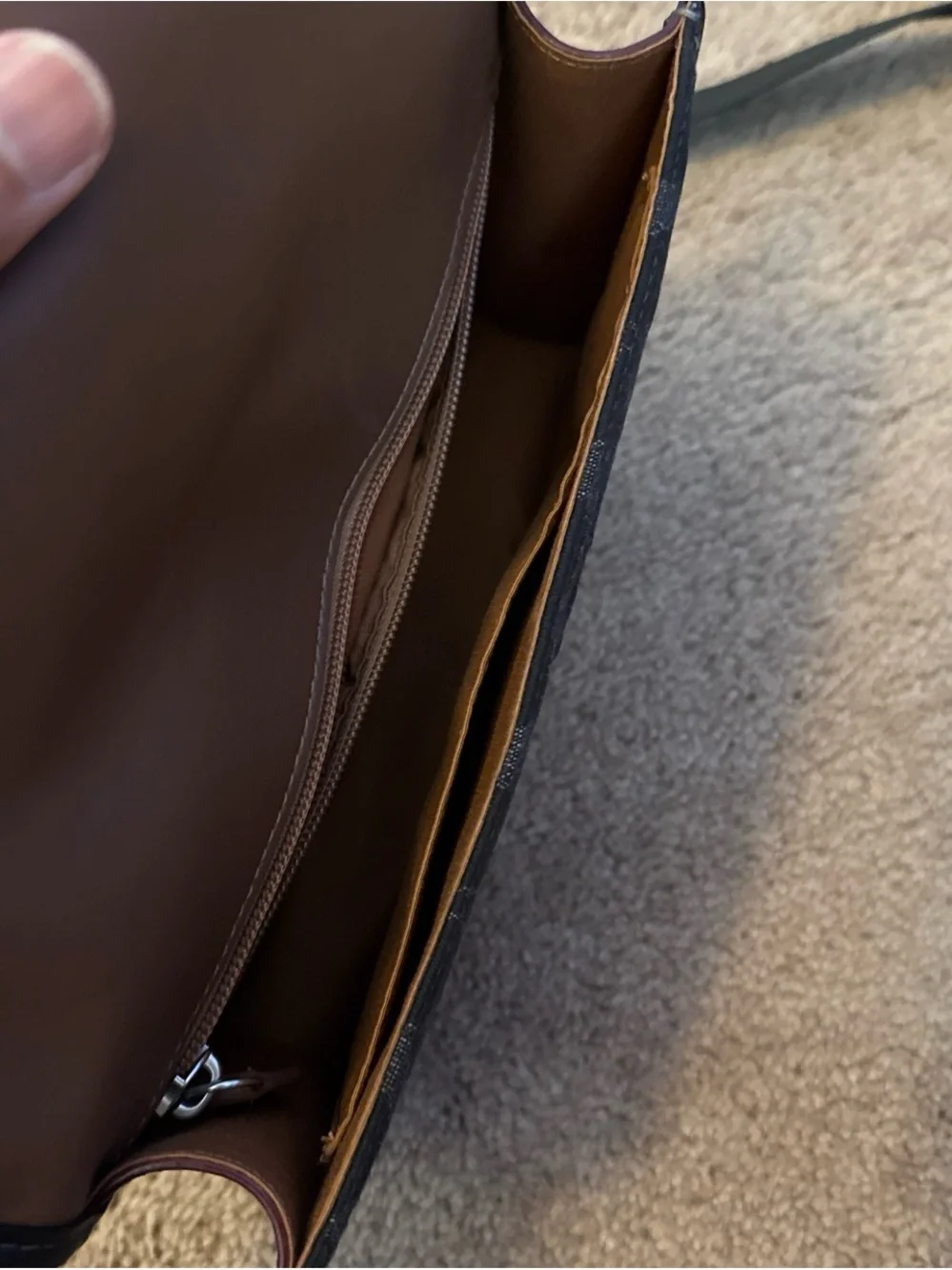 Coach Black Signature Canvas & Leather Messenger Crossbody